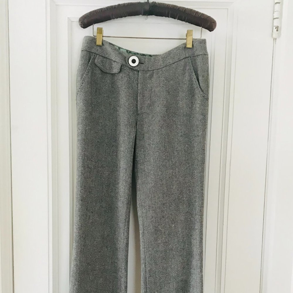 Designer Trovata Herringbone Wool Pants